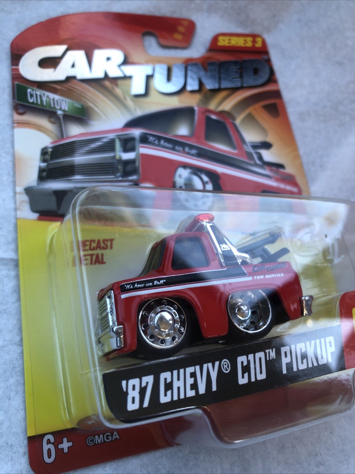 Car Tuned Series 3 Walgreens Red Tab MGA CarTuned Exclusive Rare CHEVY C10 TOW