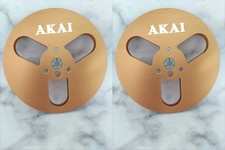 One Pair 7'' golden AKAI Light Aluminum Reel to Reel Take Up Reel for AKAI GX-77