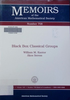 Black box classical groups William M. Kantor, Akos Seress. Memoirs of the Americ