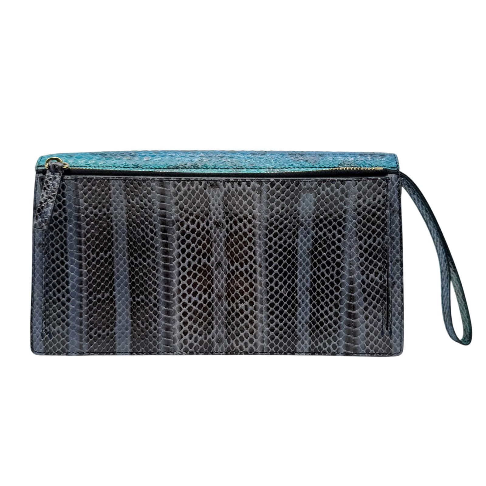 Lanvin Turquoise Blue Python & Stone Clutch Bag - image 7