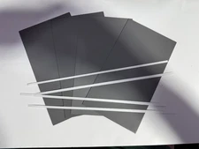 O Scale Roads Model Train Scenery Sheets - 4 Sheets with White Traffic Stickers