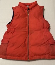 Gymboree Girls Orange Puffy Vest Size L 10-12