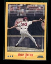 1988 Score #526 - Wally Ritchie - Philadelphia Phillies Baseball Rookie Card RC. rookie card picture