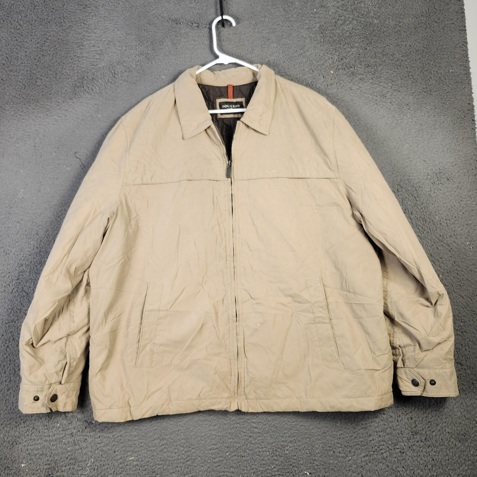 Dockers Jacket Mens XL Full Zip Quilted Lined Casual Coat Pockets