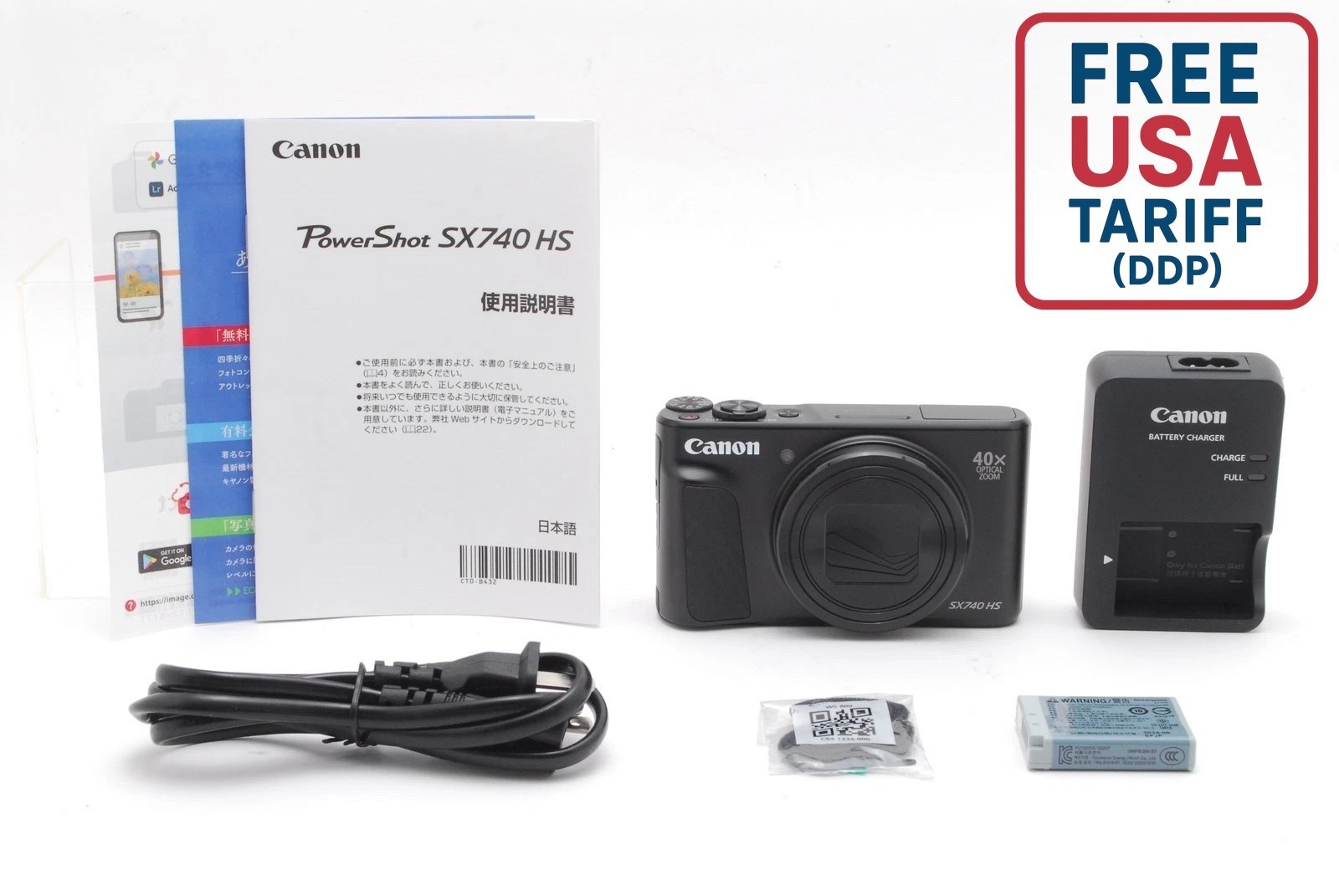 [Unused] Canon PowerShot SX740 HS Black 20.3MP 40x Digital Camera JAPAN #204