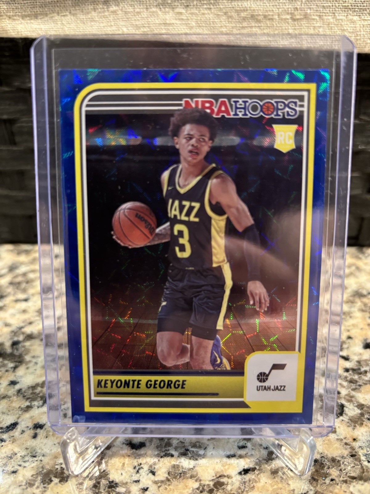 Keyonte George Rookie Hyper Blue Parallel - 2023-24 NBA Hoops #271