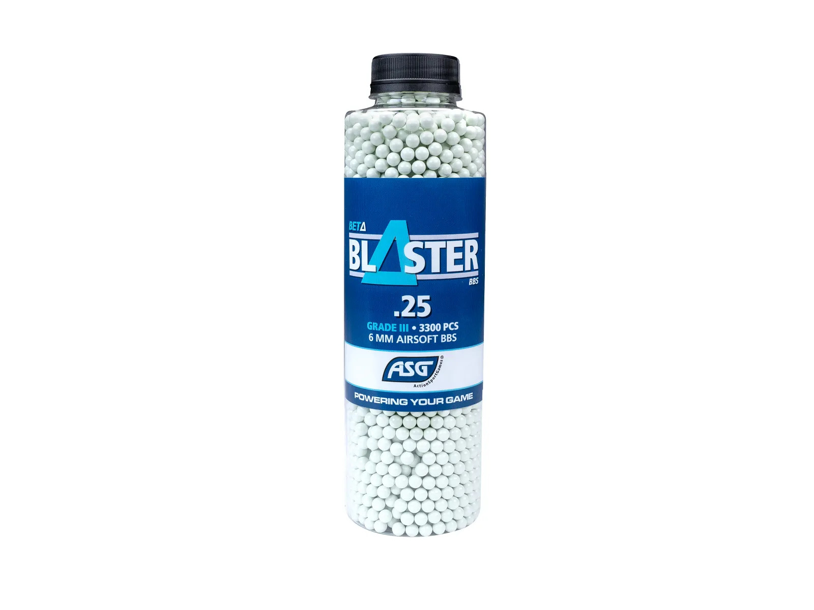 ASG BETA Blaster BBs 0.25g White 6mm bb 3300 Bottle Airsoft Pellets
