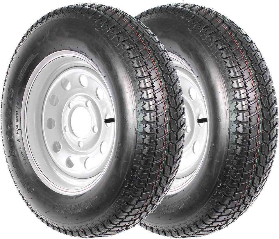 2Set ST205/75D15 205 75 15 Inch Trailer Wheels/Rims and Tires, 5 Lug on ...