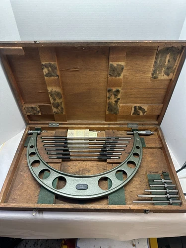 Mitutoyo  No. 104-201  12-18" Interchangeable Anvil Micrometer Set w/ Standards
