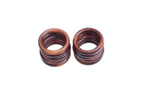 Wooden Curtain Rings With Hooks Natural Wood Pole Rod Rings 38 mm Curtain Rings - Picture 2 of 29