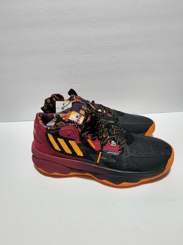 Adidas Dame 8 Lillard CNY Basketball Shoes Black Maroon GW1816 Men’s Sz 8 WMN 9 - Picture 4 of 12