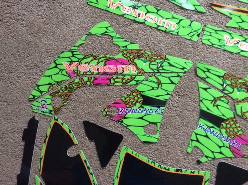 2009 2010 2011 2012 Kawasaki KX250f KX 250f Graphics Decal dirt bike snake skin - Picture 3 of 4