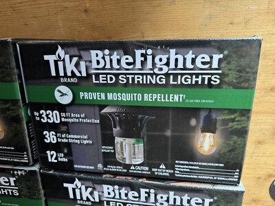 TiKi Brand Bite Fighter LED 36ft Commercial Grade String Lights Patio Light NEW!