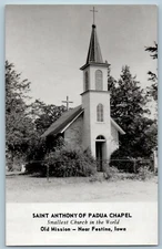 Saint Anthony Of Padua Chapel Old Mission Festina Iowa IA RPPC Photo Postcard