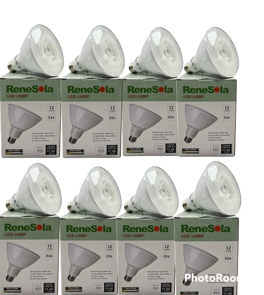 Renesola 12 pack PAR30 850 Lumens 75W equivalent 12W dimmable outdoor/indoor LED - Image 3 of 4