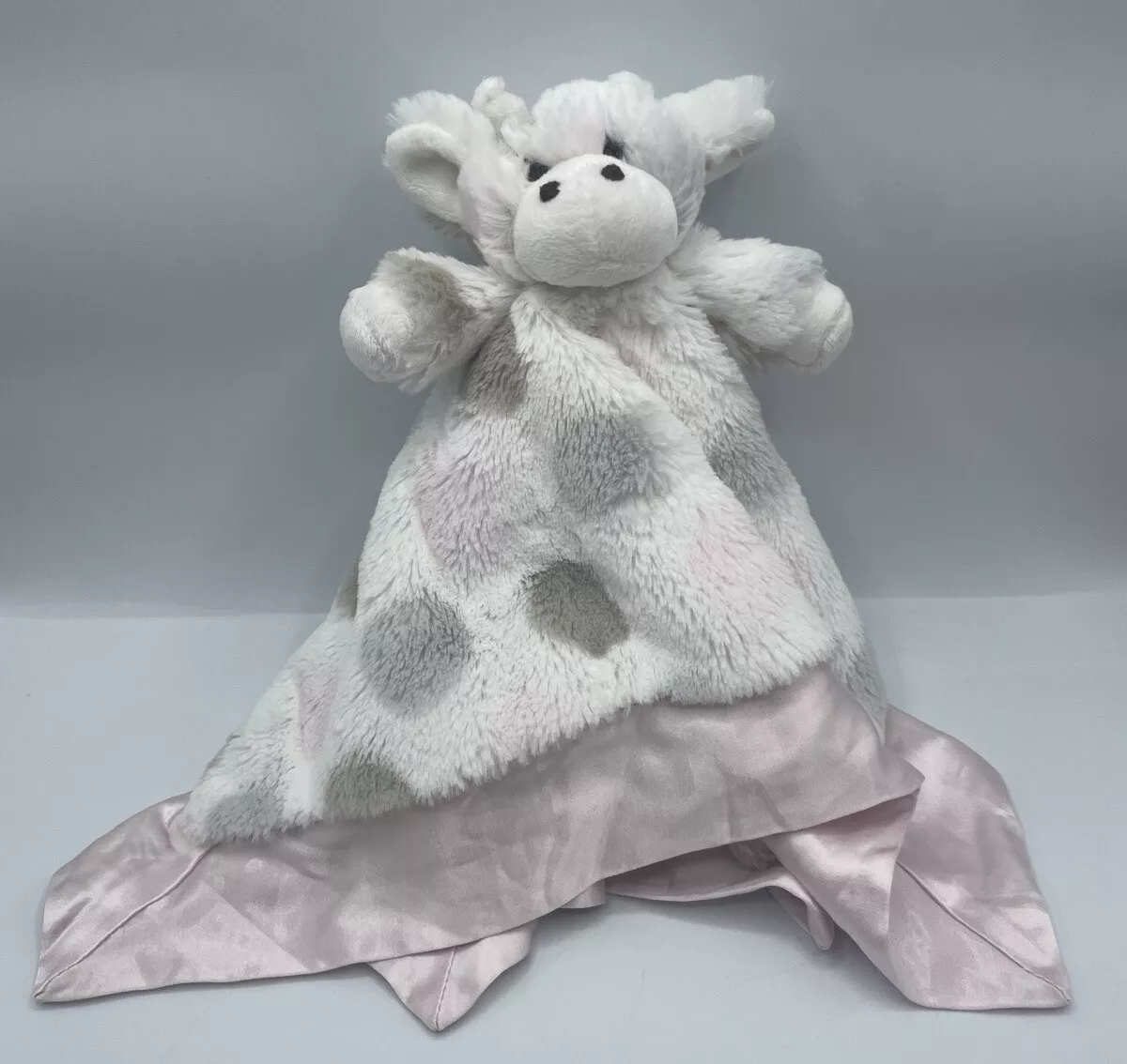 Little Giraffe Cow Pink Polka Dot Baby Lovey Security Blanket eBay