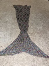 Little Girls Handmade Mermaid Tail Blanket