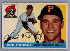1955 Topps #118 Bob Purkey Pittsburgh Pirates Vintage Baseball Card VG Wrinkle