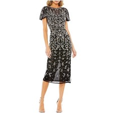 Mac Duggal Embellished Midi-Dress size 6