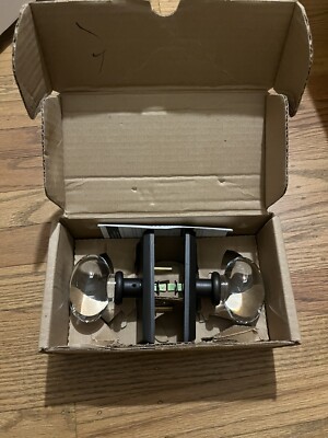 Emtek Assa Abloy Passage #3 Rosette, Hampton Knob, Medium Bronze, Crystal Knob