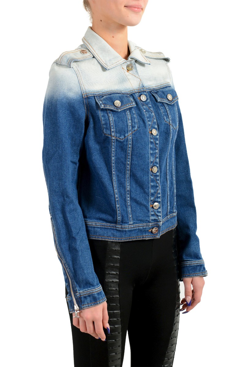 【美品】JUST cavalli ジャストカヴァリ レディース デニムジャケット Just Cavalli Women's Denim Button Down Jacket US sz XS S L