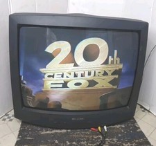 Vintage Sharp 25J-M100 CRT TV Retro Gaming Television No Remote 1997