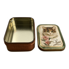 Pillendose Motiv Cat with Love Design Nostalgia  Minidose Bonbondose