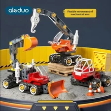 Building Blocks Variety Mechanical Engineering Vehicle Educational Early Toys 