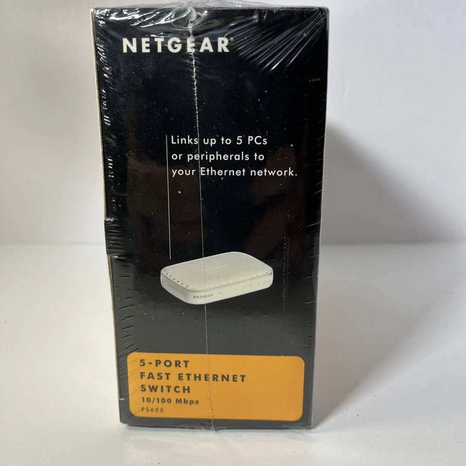Netgear FS605NA 5-Port Ethernet Switch 10/100 Mbps In White - New - Sealed - Image 3 of 4