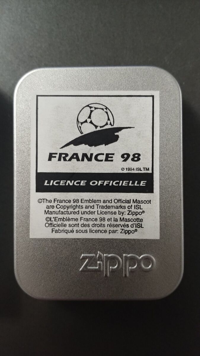 Copa Mundial Zippo - FIFA Francia - 98 # 254B pasta metal 1998 producción