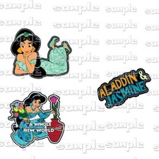 Disney Jasmine 3 pc nn Premade Scrapbook Page Paper Piece die cuts