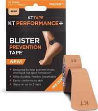 KT Tape, Blister Prevention 30 Count, 3.5" Precut 3.5 Inches, Beige