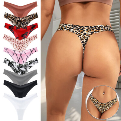 5 Pack Lot Womens Sexy Panties Thongs G string Bikinis Underwear Lingeries Brief