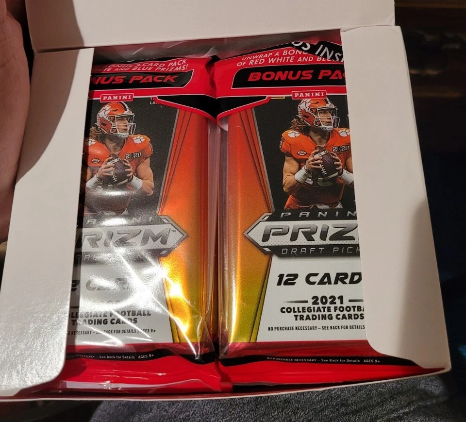 2021 Panini NFL Prizm Draft Picks Cello Box 12 Packs Lawrence Fields Lance NEW - Image 3 of 3