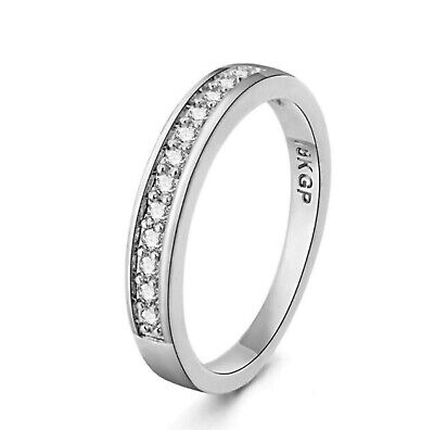 Details about   Heather Wedding Band 18K White Gold AAA CZ