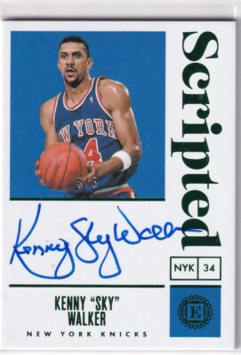 2019-20 Panini Encased NBA No. SS-KSW Kenny ''Sky'' Walker On Card Auto Green 3/5