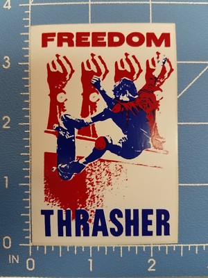 NOS Freedom Thrasher Skateboard Sticker