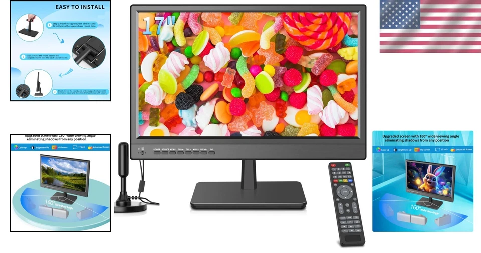 Smart TV ligera de 17 pulgadas con 12 V de potencia - Ideal para caravanas y cocinas Foto 2 de 4