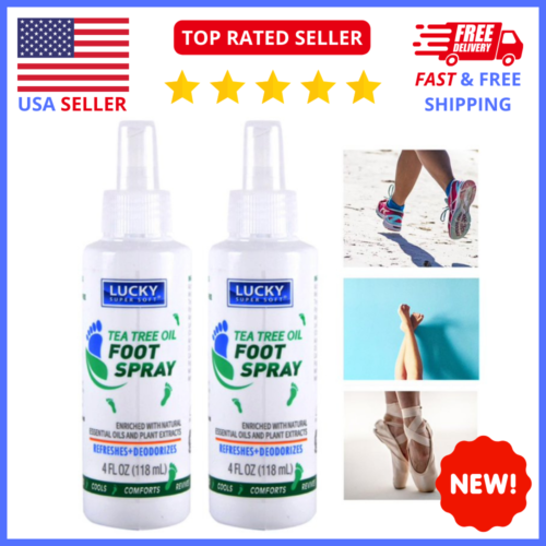 Anti-Fungal Foot Deodorant Spray - Odor Control with Tea Tree Oil (2x Pack)