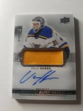VILLE HUSSO 2017-18 UD Premier Rookie Auto Patch RPA Red Wings Blues /299