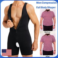 Fajas Colombianas para Hombres FULL BODY SHAPER ABDOMEN CONTROL BODYSUIT GIRDLES