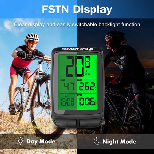 Funk Fahrradcomputer Tachometer Digital LCD Fahrrad Kilometerzähler Wasserdicht - Bild 7 von 21