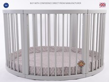 ROUND Playpen ATLAS Quattro with CAPPUCCINO Playmat Dots Brand NEW V. LARGE SALE
