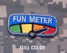Milspec Monkey MSM Nylon Morale Patch FUN METER tab - FULL COLOR pattern - NEW