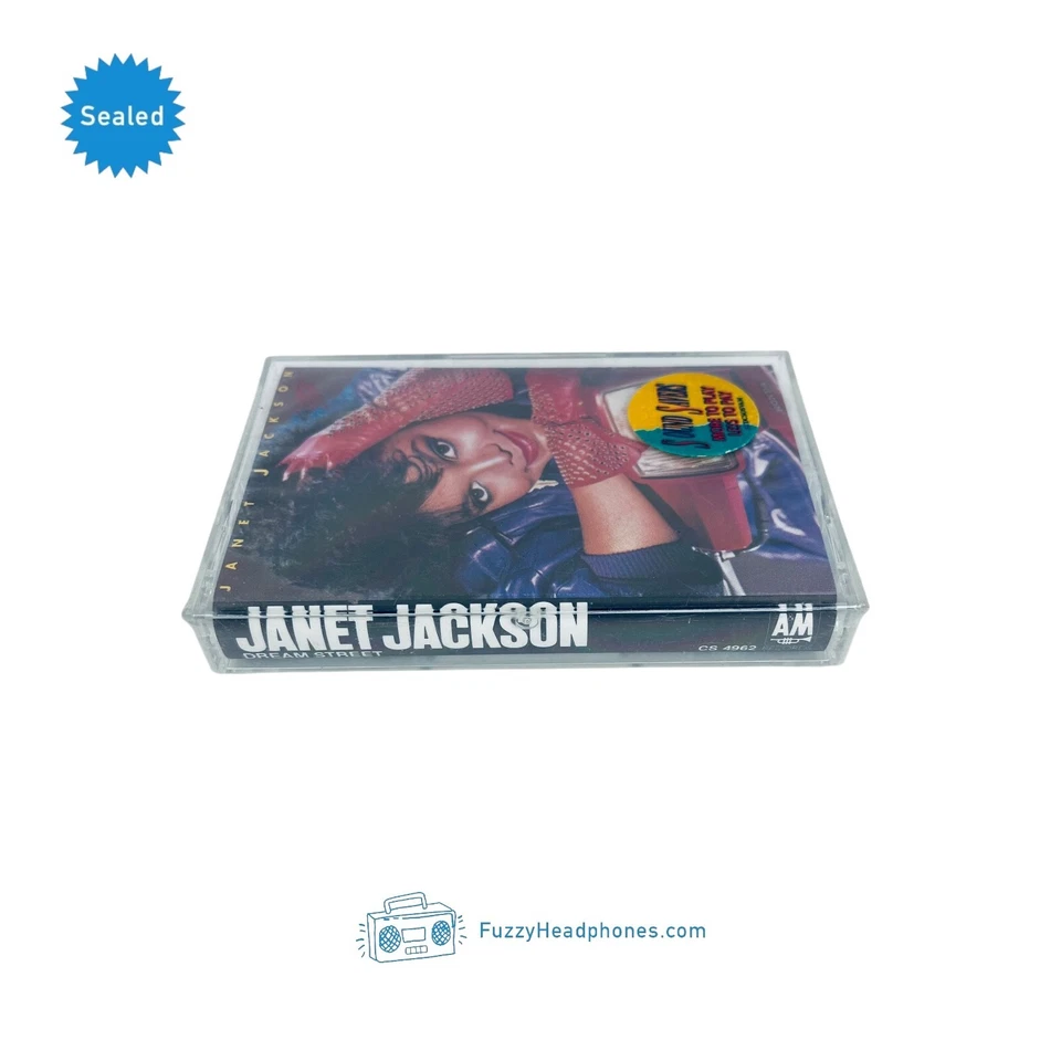 Janet Jackson - Dream Street Cassette Tape (1984) US, Clear Shell SEALED - Image 3 of 4
