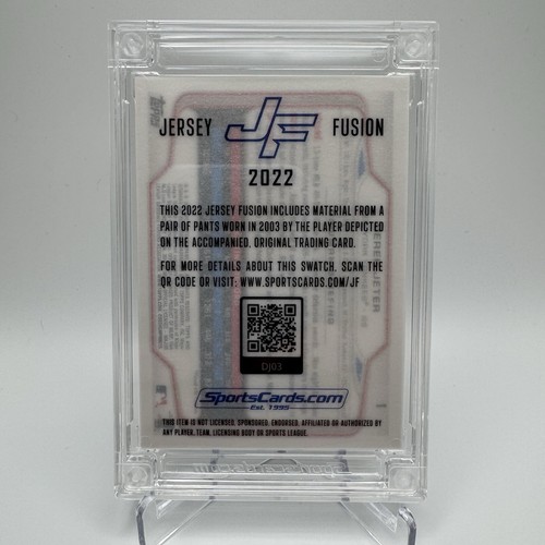 DEREK JETER 2022 Jersey Fusion Card 2003 Game Used Patch Swatch MLB New York - Picture 2 of 6