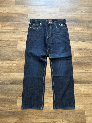 Vintage Y2K Denim Baggy Jeans Size 38x34 Skate Rave Coogi Punk Grunge Wide Leg - Picture 4 of 12