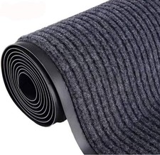 3x10Ft Commercial Indoor Outdoor Rug Grey Brush Step Entrance Floor Mat