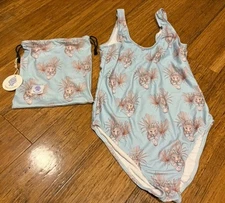 BNWT Cheeky Chickadee Leopard Women's One Piece Sleeveless Swimsuit - Size 10