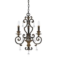 Opulenter Kronleuchter Gotica 4 Bronze 3-Flmg Ø46Cm Rustikal Lampe Wohnzimmer